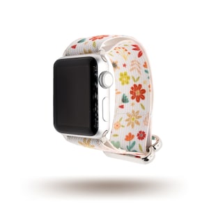 Spring Floral | Adjustable Elastic | Apple Watch Series 1-7 | Fitbit Versa 1-3 | Samsung Galaxy | 38mm 40mm 41mm 42mm 44mm 45mm