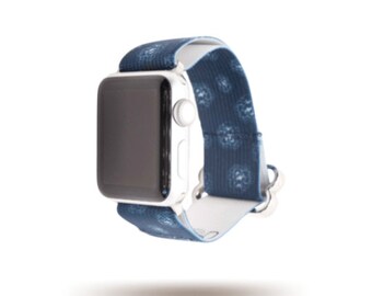 Indigo Rose | Adjustable Elastic | Apple Watch Series 1-7 | Fitbit Versa 1-3 | Samsung Galaxy | 38mm 40mm 41mm 42mm 44mm 45mm
