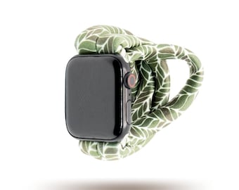 Olive Leaves Yoga Band® for Apple Watch Series All Versions, Samsung Galaxy, & Fitbit Versa, 38mm 40mm 41mm 42mm 44mm 45mm - Dót Outfitters