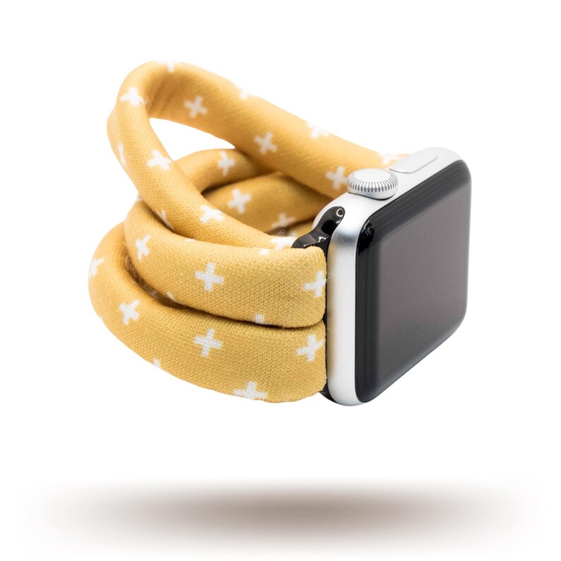 Golden Plus Yoga Band® for Apple Watch Series All Versions, Samsung Galaxy, & Fitbit Versa, 38mm 40mm 41mm 42mm 44mm 45mm - Dót Outfitters