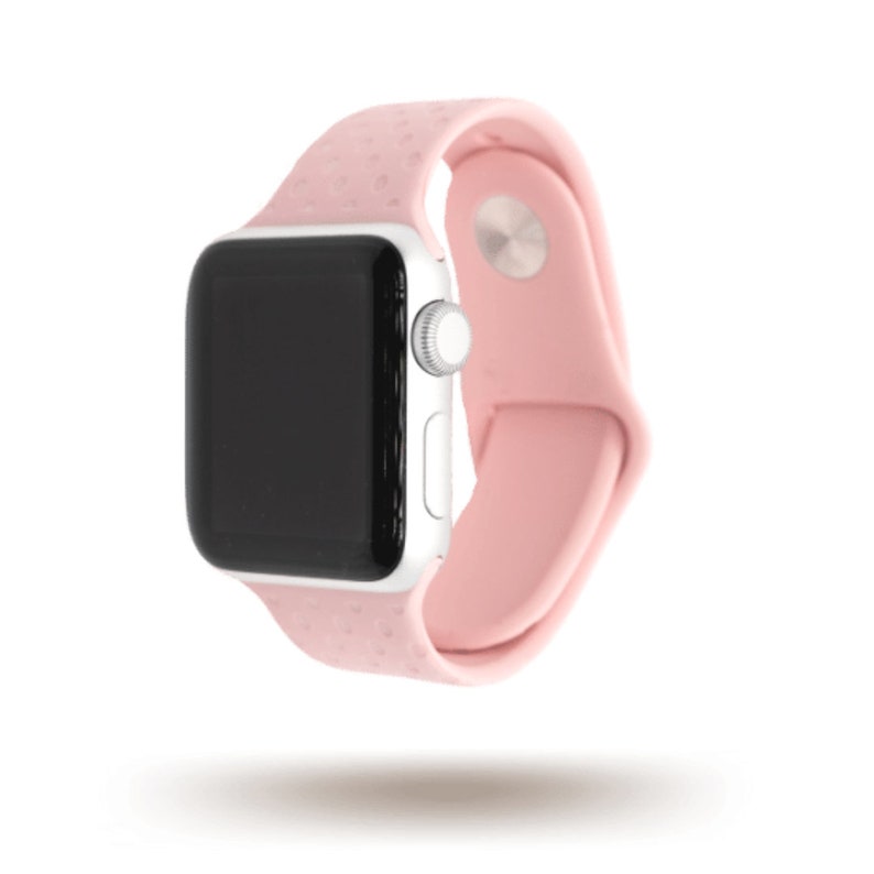 Polka Dot Watch Band | Engraved Watch Band | Silicone Watch Band | Compatible with Apple Series 6,5,4,3,2,1 | 38mm 40mm 42mm 44mm Bild 4