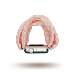 Blush Checkers Yoga Band® for Apple Watch Series (All), Samsung Galaxy, & Fitbit Versa, 38mm 40mm 41mm 42mm 44mm 45mm - Dót Outfitters