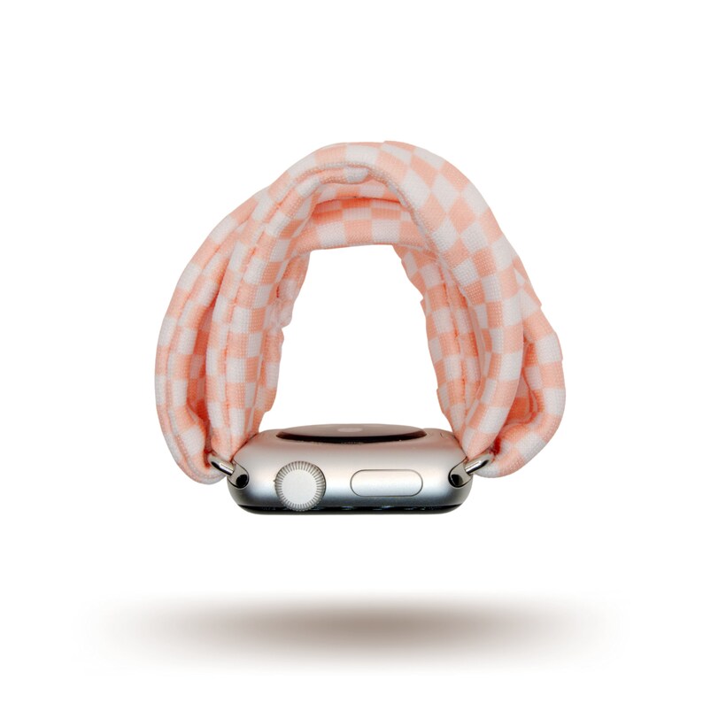 Blush Checkers Yoga Band® for Apple Watch Series (All), Samsung Galaxy, & Fitbit Versa, 38mm 40mm 41mm 42mm 44mm 45mm - Dót Outfitters