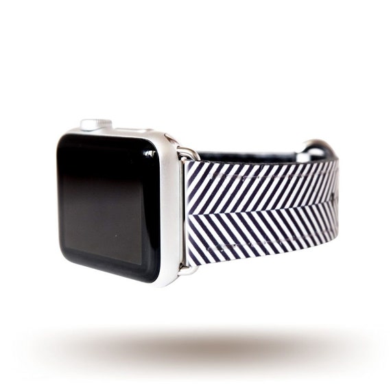 Herringbone Vegan Leather Apple Watch Band Series 1 2 3 Etsy