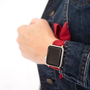 Red Apple Band for Apple or Fitbit Versa - Dót Outfitters
