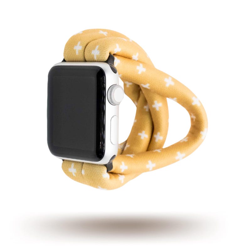 Golden Plus Yoga Band® for Apple Watch Series All Versions, Samsung Galaxy, & Fitbit Versa, 38mm 40mm 41mm 42mm 44mm 45mm - Dót Outfitters