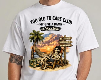 Clube "Velho Demais para Ligar" - Não Me Importo, Meu "Não Me Importo" Está Quebrado PNG, Presente Engraçado para Aposentados, Idoso Sarcástico, Presente Engraçado para Idosos, Presente Engraçado para Aposentados