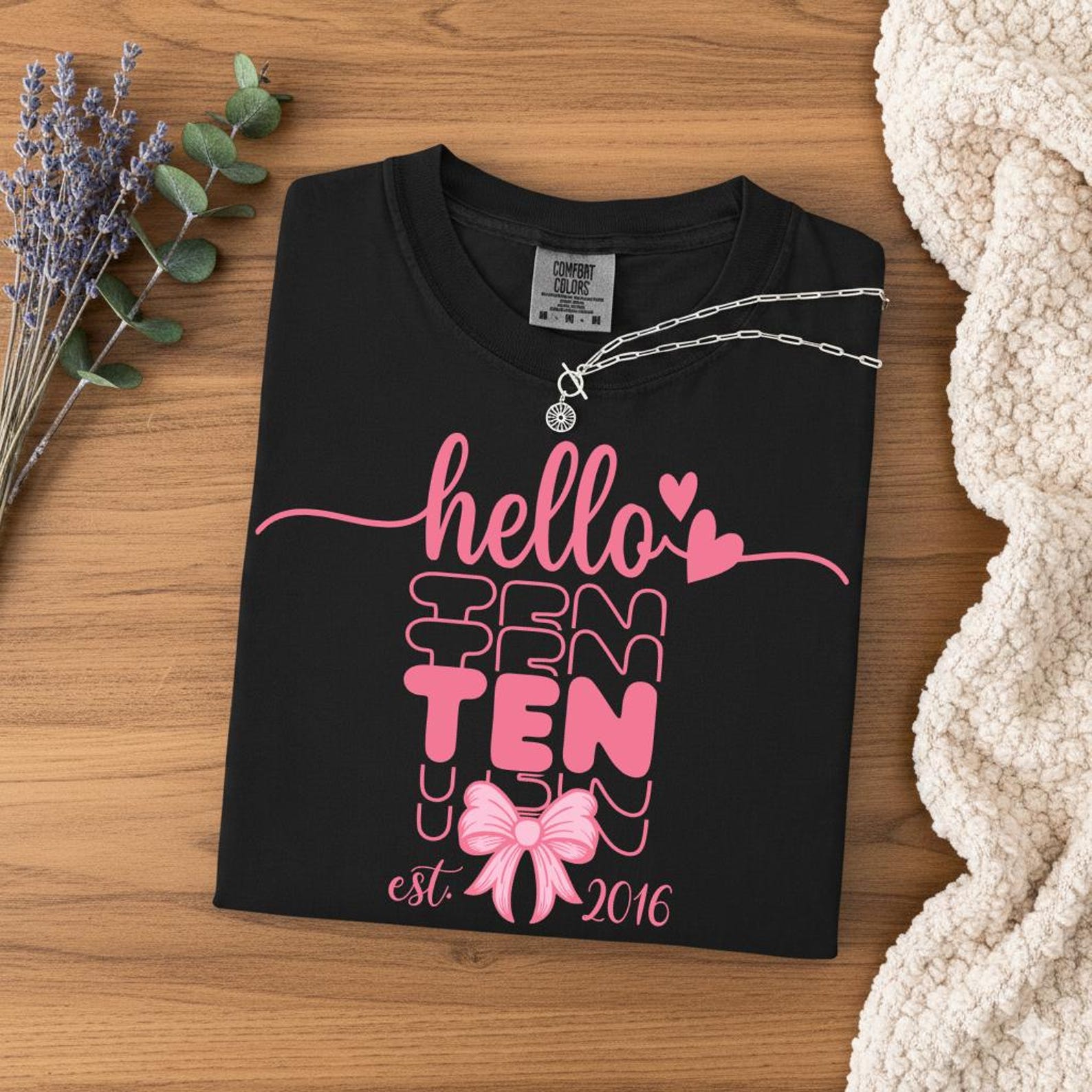Hello TEN Birthday PNG & SVG: 10th Birthday Girl Design, Pink 10th ...