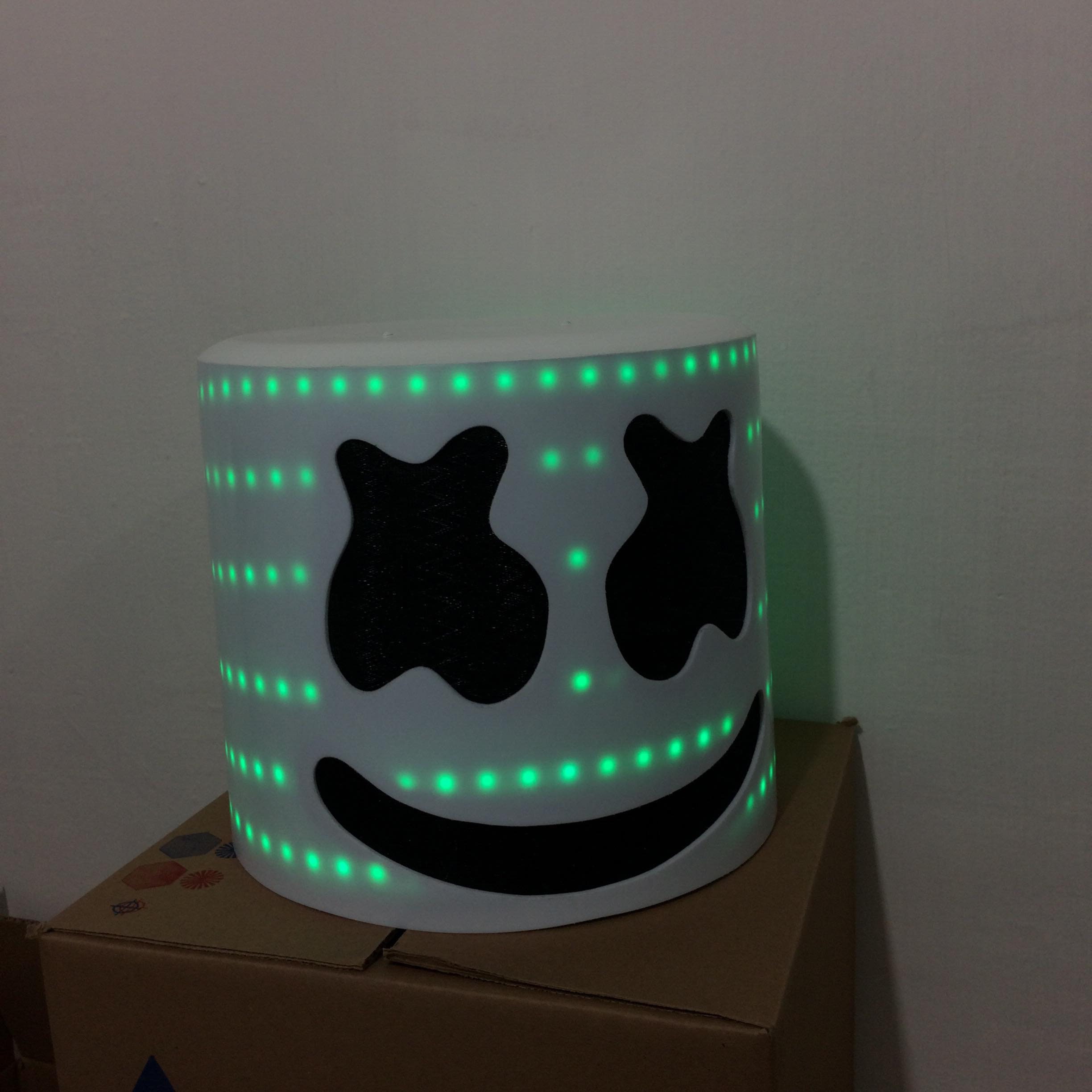 Marshmello Casco Helmet Luces Led Light's Etsy