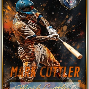 Baseball Karte Vorlage v3, Sammelkarte Vorlage, Design für ALLE Sportarten .psd Vorlage Vollständig anpassbar für alle Sportarten.