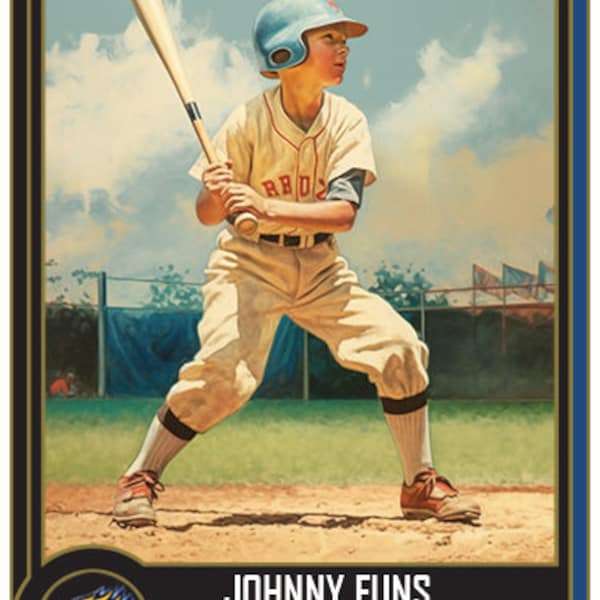 Custom Baseball Card Template Etsy