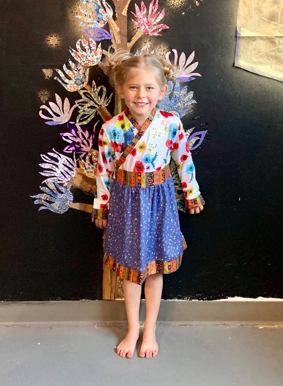 Vestido de kimono de corte tibetano | Etsy México