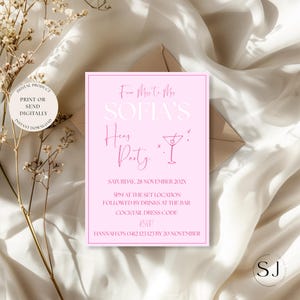 Lets Go Girls Hens Party Invitation | Hens Party | Western Theme | Cowgirl Hens Party | Girls Weekend | Editable Digital Template