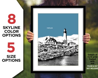 Hill and Houses Cape Elizabeth Maine Edward Hopper Lighthouse Print Poster 11x14