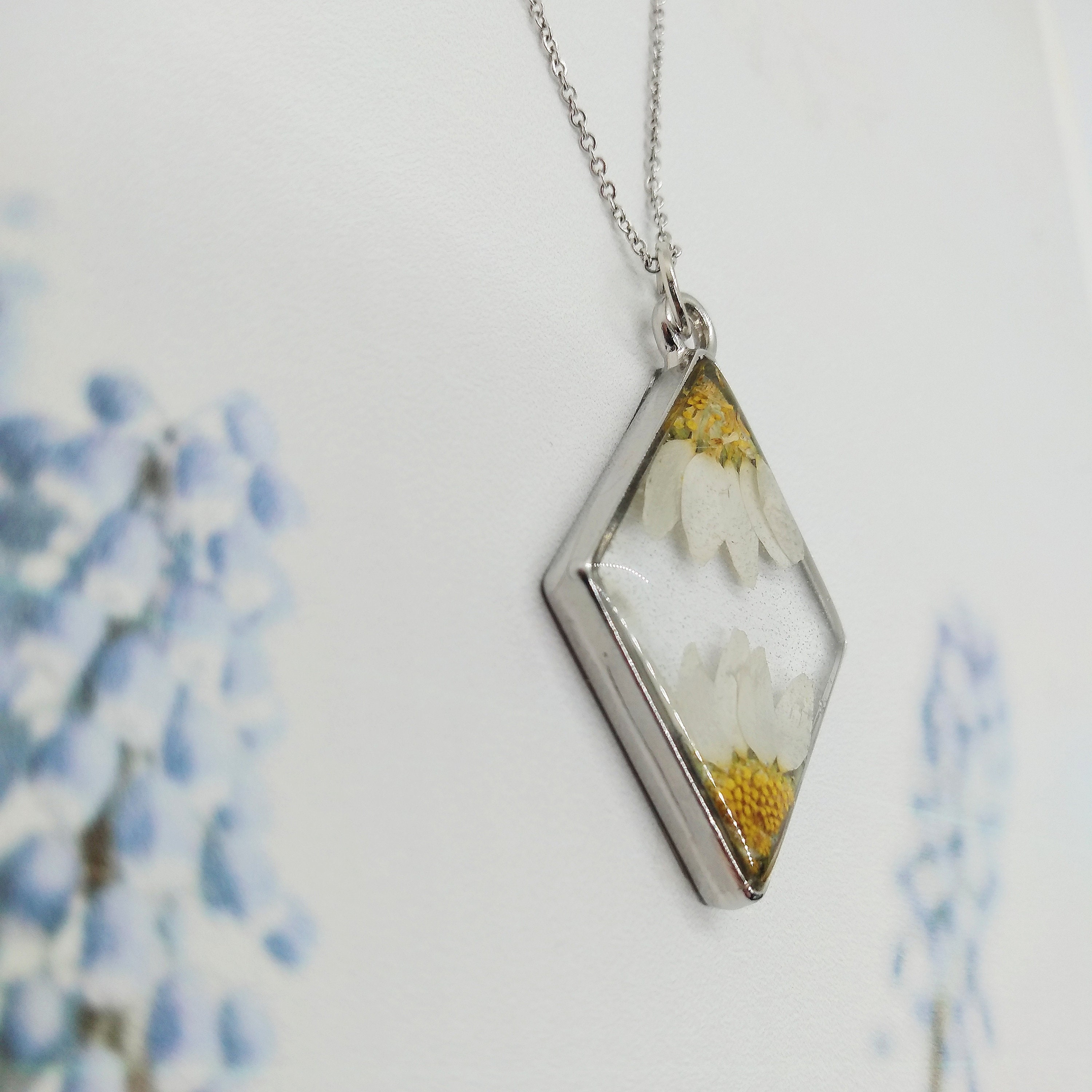 Real flower necklace woodland necklace terrarium necklace | Etsy