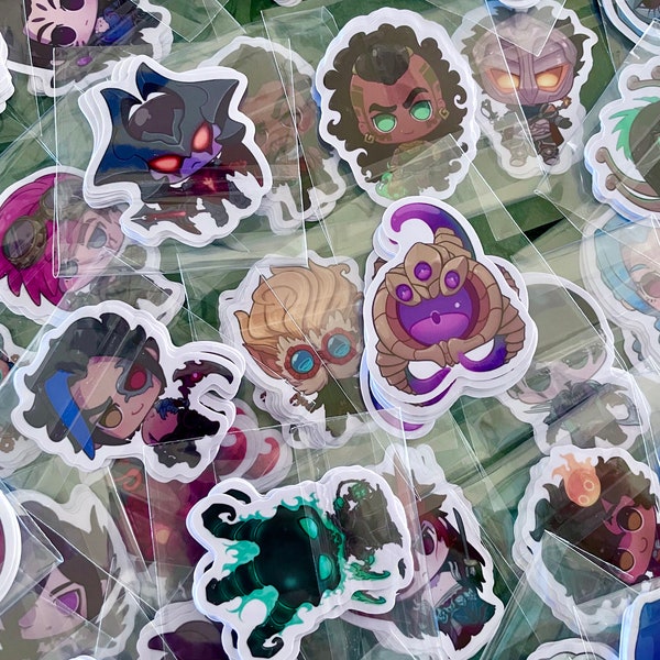 LoL 2”in Sticker Chibi Champs League of Legends Draven/Jinx/Thresh/Yone/Yasuo/Kayn/Ornn/Zed/Velkoz