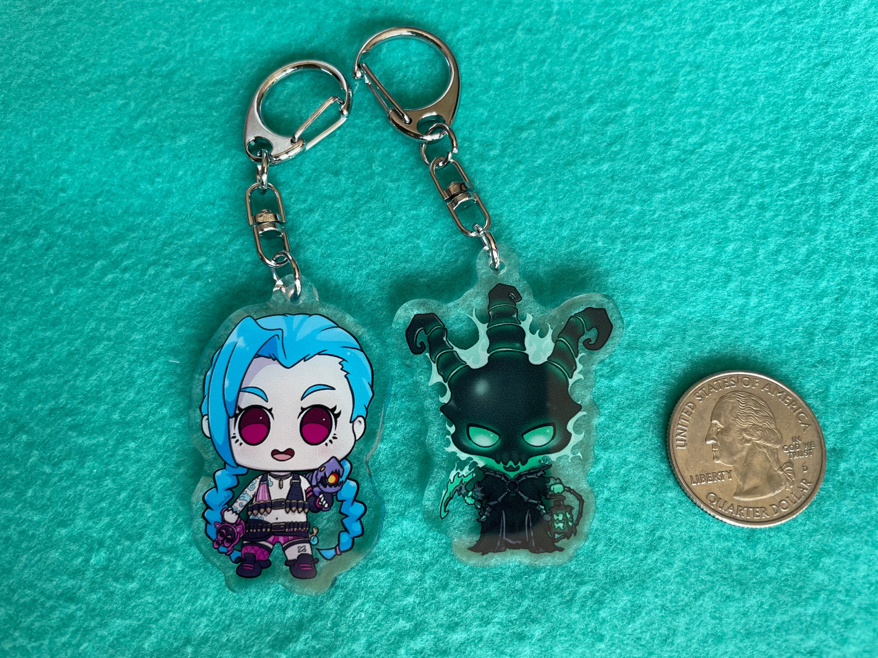 SET II: Lol 2”in Keychain Chibi Champs League of Legends Ivern/zac