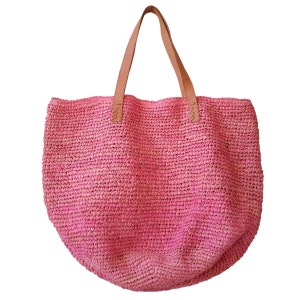 Franca-Tasche aus türkisfarbenem Bast – Strandtasche mit Verschluss