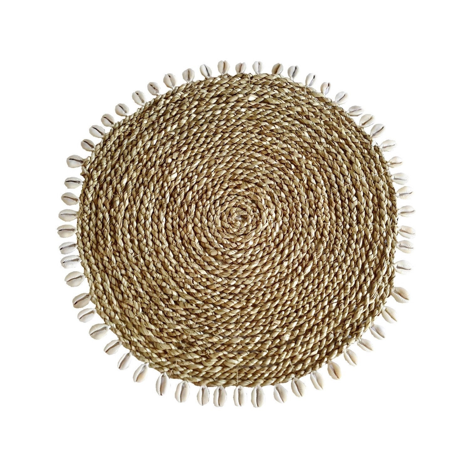 Set de Table Cara Beige, Coquillages - Placemat With Shell Dessous Plat Tovaglietta