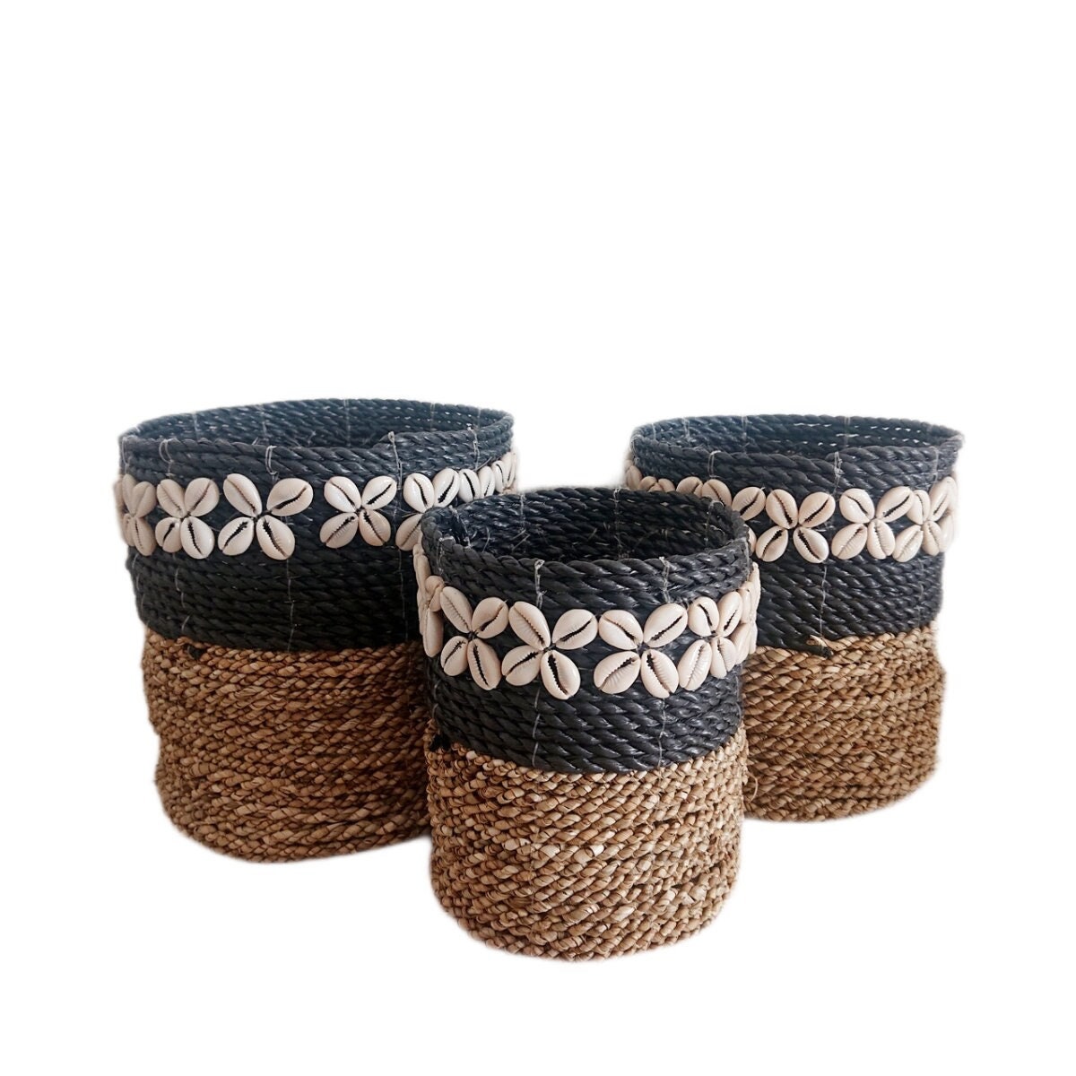 Panier Marcy en Jonc de Mer avec Coquillages