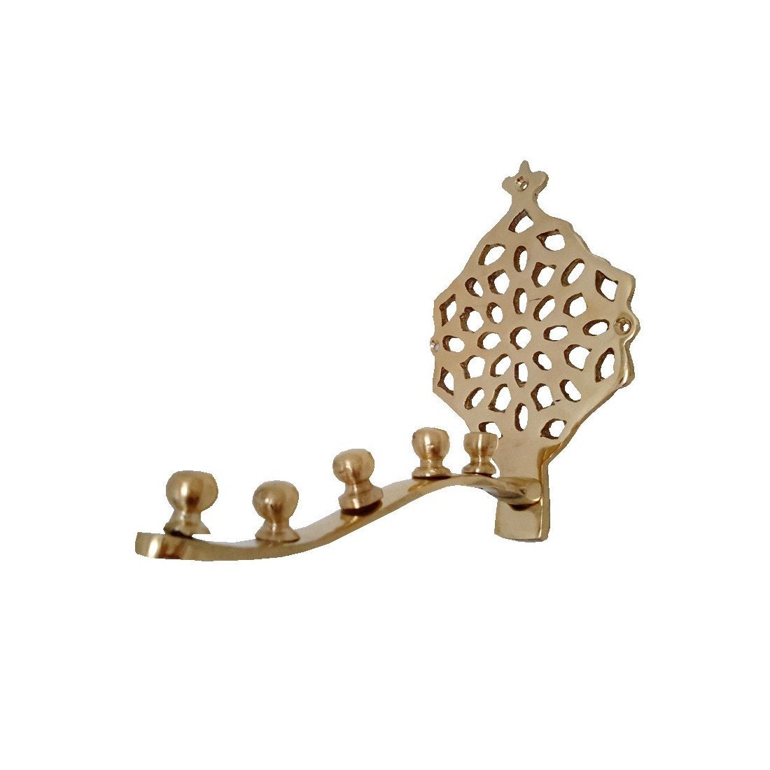 Patère en Laiton Doré