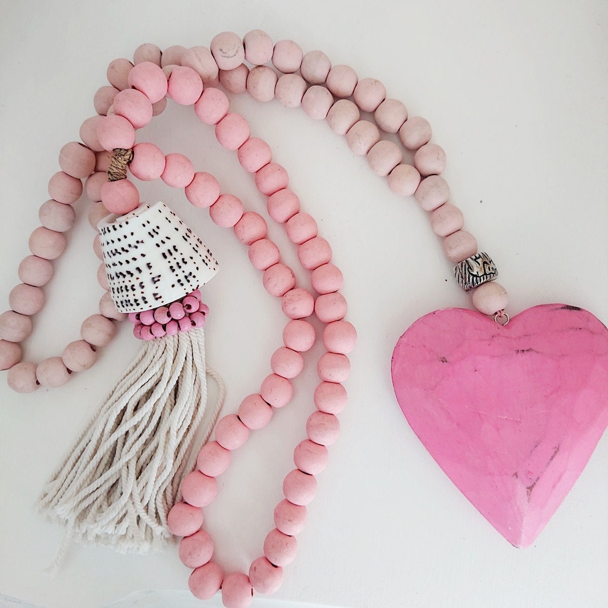 Guirlande en Bois Naturel + Guirlande et Coquillages