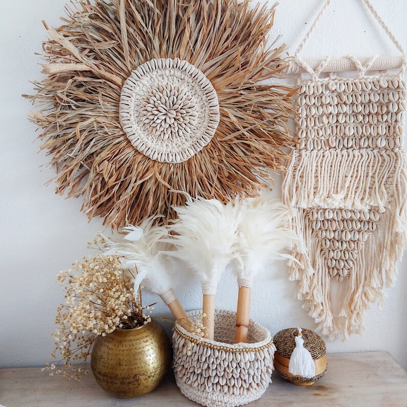 Jujuhat en raphia Décoration murale juju hat Wall ethnic Etsy