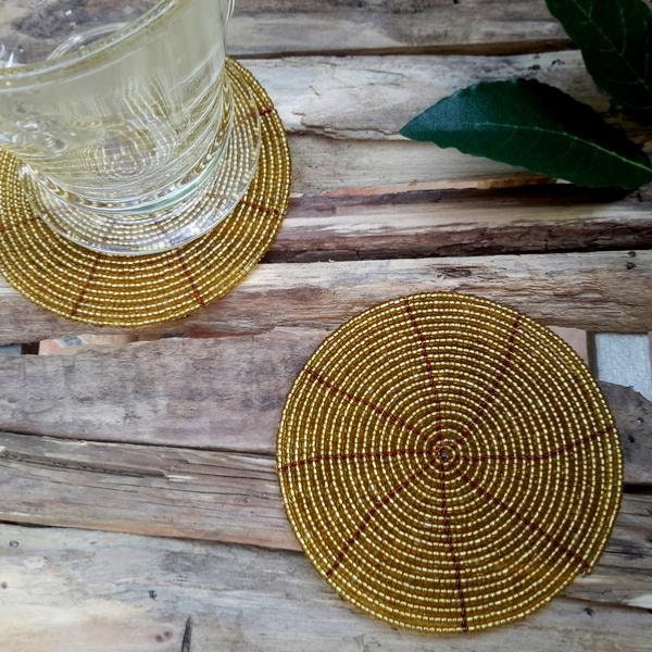Glassy - Set 4 Sottobicchieri In Vetro Rosa