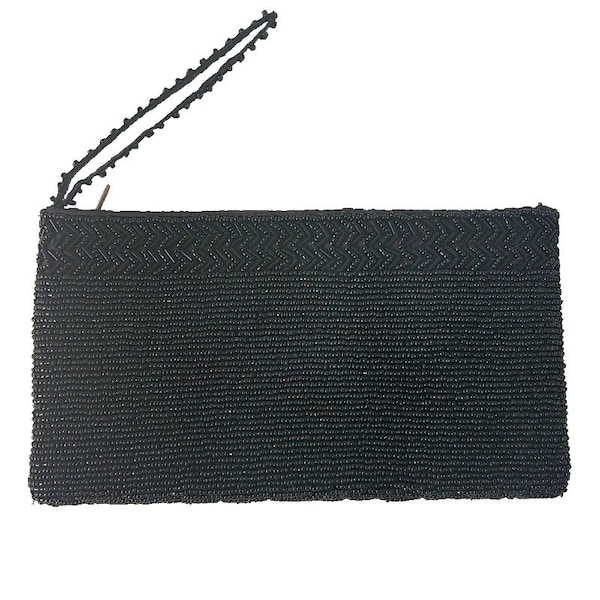 Pochette Lola noire en perles de verre