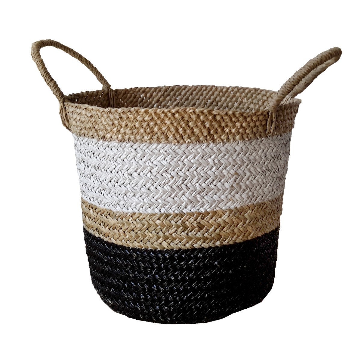 Panier Tricolore en Jonc de Mer