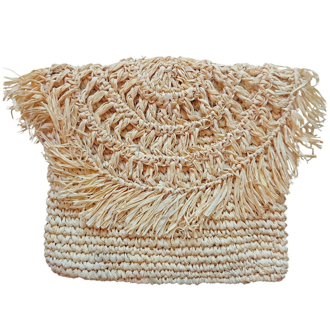 Pochette chic en raphia beige claire - Etsy 日本