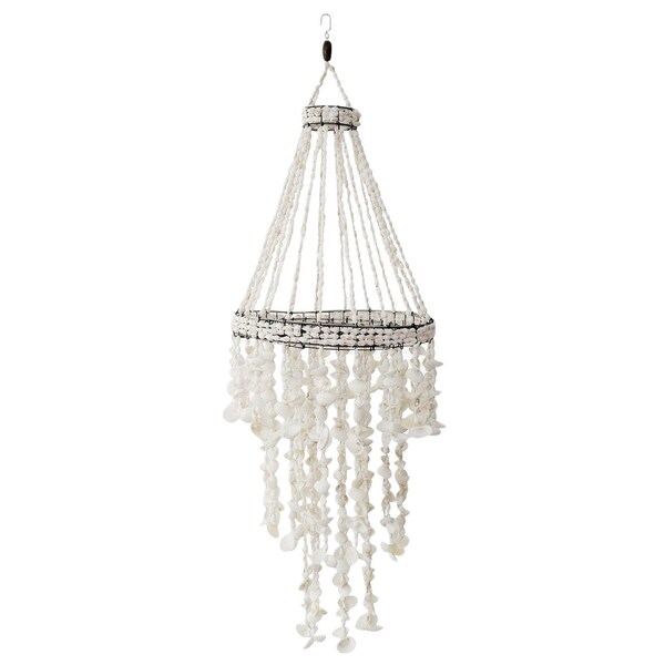 Lustre "Ocean" en coquillages blancs