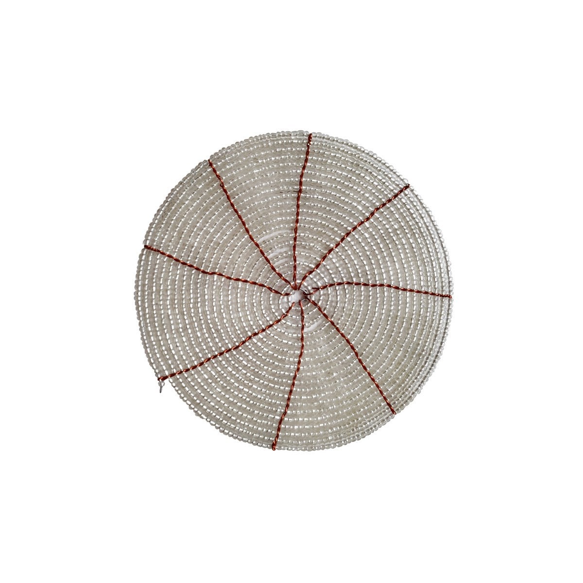 Dessous de Verre, Argent - Beaded Coaster Sottobicchiere Di Perle Vetro