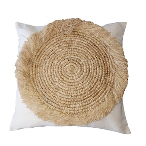 Bora cushion cover, cotton, raffia 50x50 cm