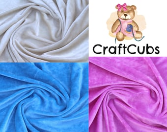 Bamboo Velour Towelling Fabric 260gsm in Natural, Blue or Pink // by the meter // perfect for reusable pads, nappies, towels etc //150wide
