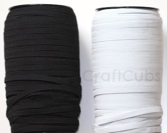 144 Yards Roll of 1/4 inch (6mm) Braided 8 cord Elastic
