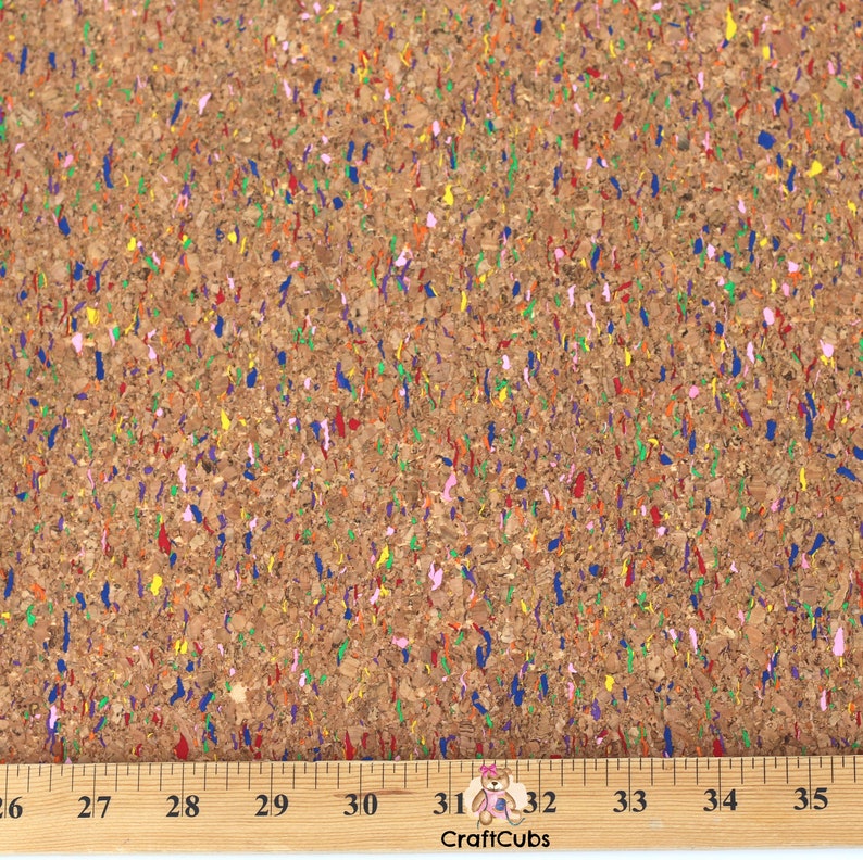 Cork Vinyl Fabric in Natural Rainbow Sandstorm Silver Etsy