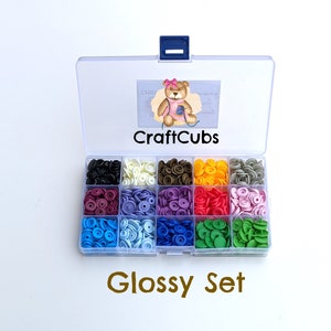 CraftCubs &#39;speciale set T5 (maat 20) kamsnappers in glanzend, mat of hart// Plastic drukknopen, drukknopen, harsknop, tang