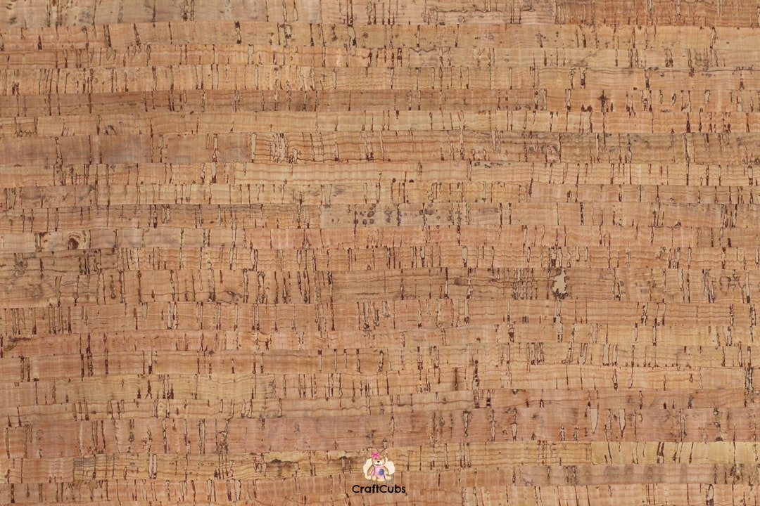Natural Style Cork Vinyl Fabric // Vegan Leather for Bag Making, Crafts, Bow /faux Leather