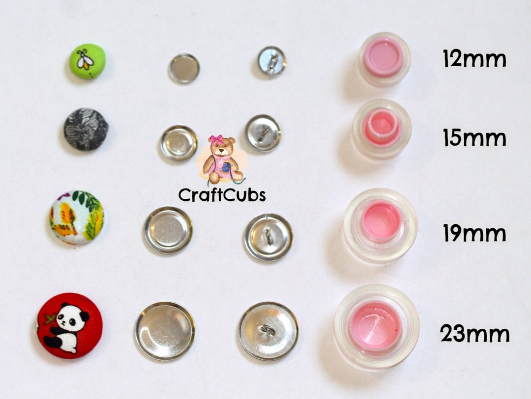 Self Cover Fabric Button Kits in Sets of 10 20 or 50 // 12mm - Etsy ...
