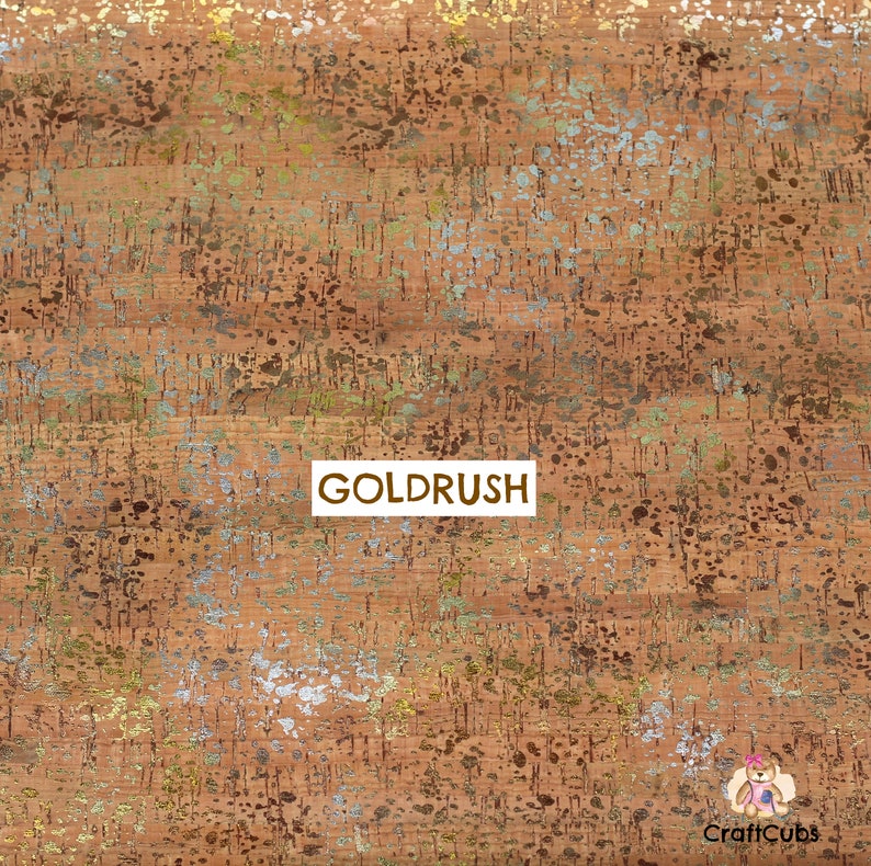 Cork Vinyl Fabric in Natural Rainbow Sandstorm Silver Etsy