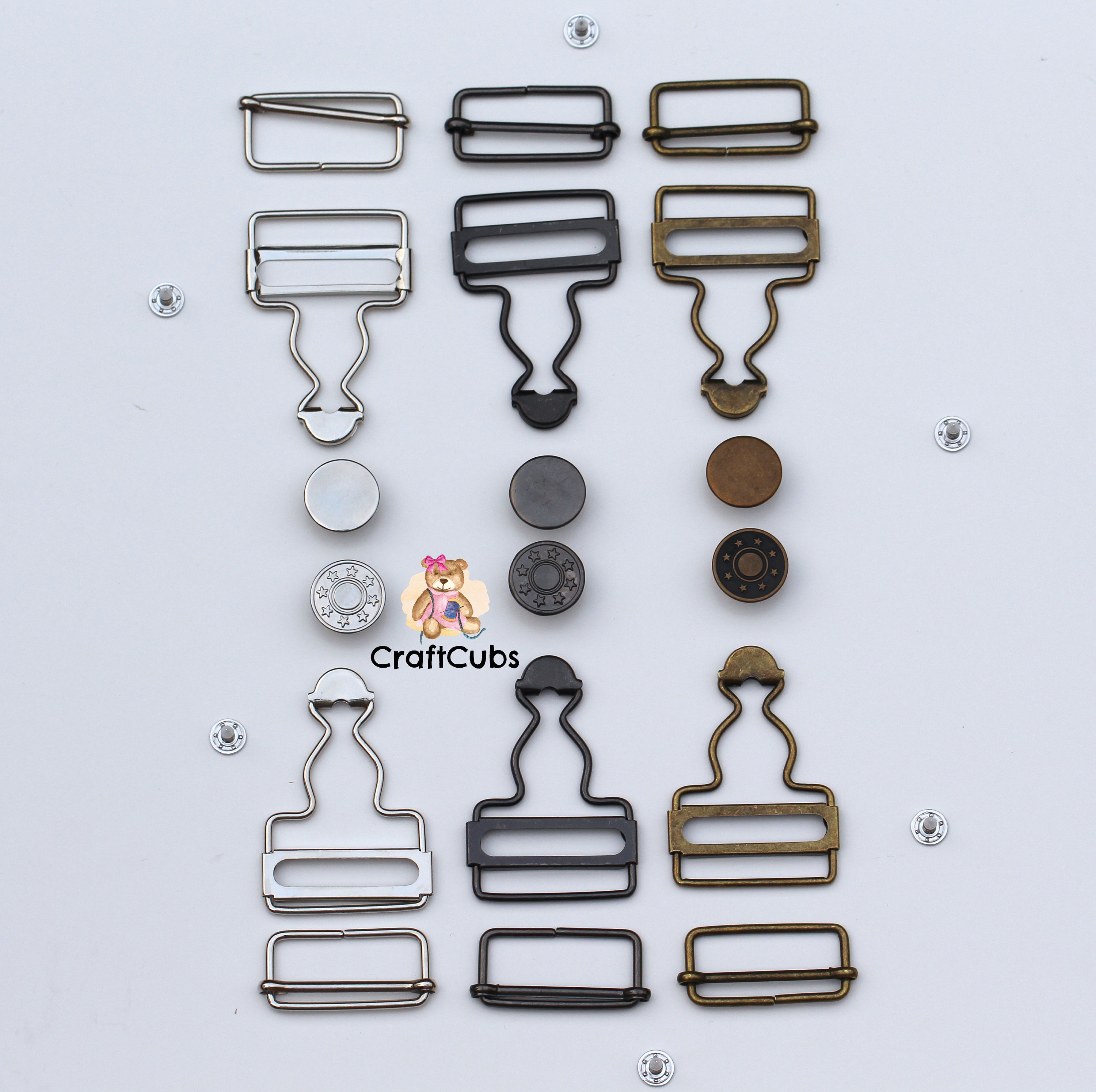 Suspendermetal Overall Buckles Replacement Buckle Overalls Buckles Buckle  Replacement Clip Overalls Buttons Sew 
