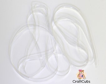 Élastique transparent de 6 mm (1/4 pouce) ou 10 mm (3/8 pouce) par mètre