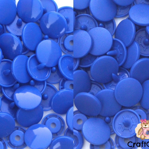 B16 Kam Snaps in Royal Blue: Glossy or Matte // Size 20 or T5 // available in many colours // snap fastener, plastic snaps