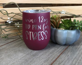 Apothekercadeau | Grappige wijnbeker voor apotheker | Afstudeercadeau apotheek | Apothekershumor | Stressbeker