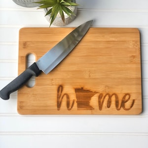 Personalized Cutting Board, Home State Cutting board, Anniversary Gift, Gifts for New Couple, Housewarming Gift, Stocking Stuffer, Christmas