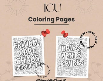 Afdrukbare verpleegkundige stressverlichting | Kleurplaten IC-verpleegkundige | Burn-out resetten voor verpleegkundigen | Grappige verpleegster kleurboek | Pdf-download mentale reset