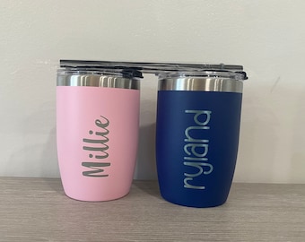 Kid Tumbler, Personalized Kids Tumbler, Stainless Steel Kids Cup, 12oz tumblers with straw, child family vacation tumbler, Tumbler for Kids