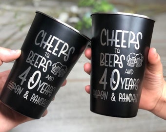 Gepersonaliseerde verjaardagsbekers | Feestbekers op maat | Cadeau 30e 40e 50e 60e verjaardag | Grappige verjaardagsbekers | Drinkgerei voor verjaardagsvieringen