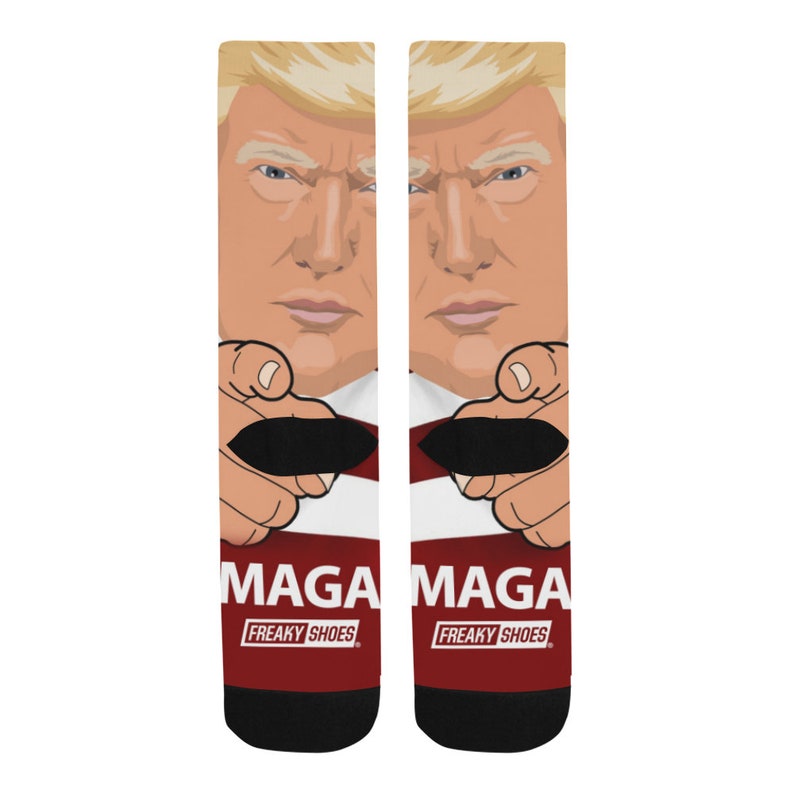 Made in USA Trump 2020 Maga Print Socks Design President Donald Trump Pin Democrat Gift Sneakers Gift Footwear Political Humor